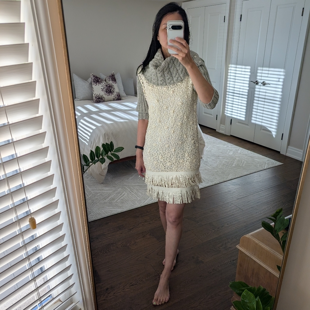 🇫🇷Manoush Knit & lace Shift Dress